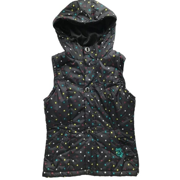 Women's Burton DryRide Black Printed Insulated Vest - Small - Picture 1 of 11